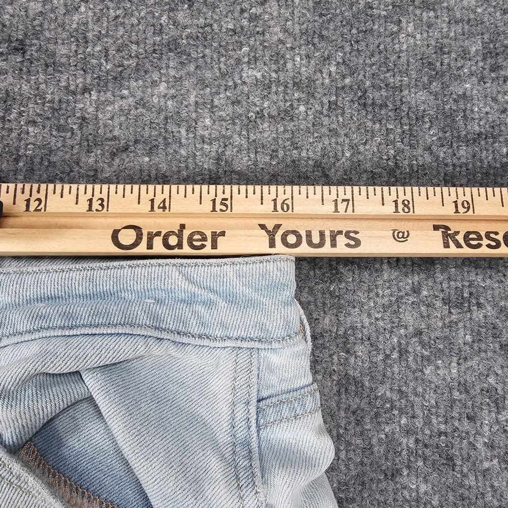 Hollister Curvy High Rise Mom Jeans Womens 13R W31 L27 Light Wash Distressed - Picture 11 of 13